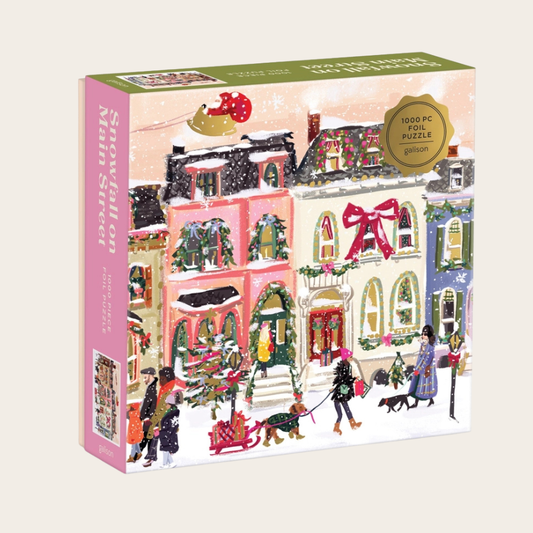 Snowfall On Main Street 1000 Piece Foil Puzzle