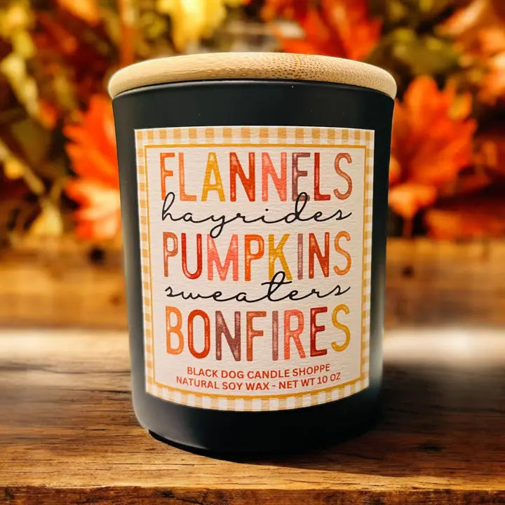 Flannels, Pumpkins, Bonfires Candle