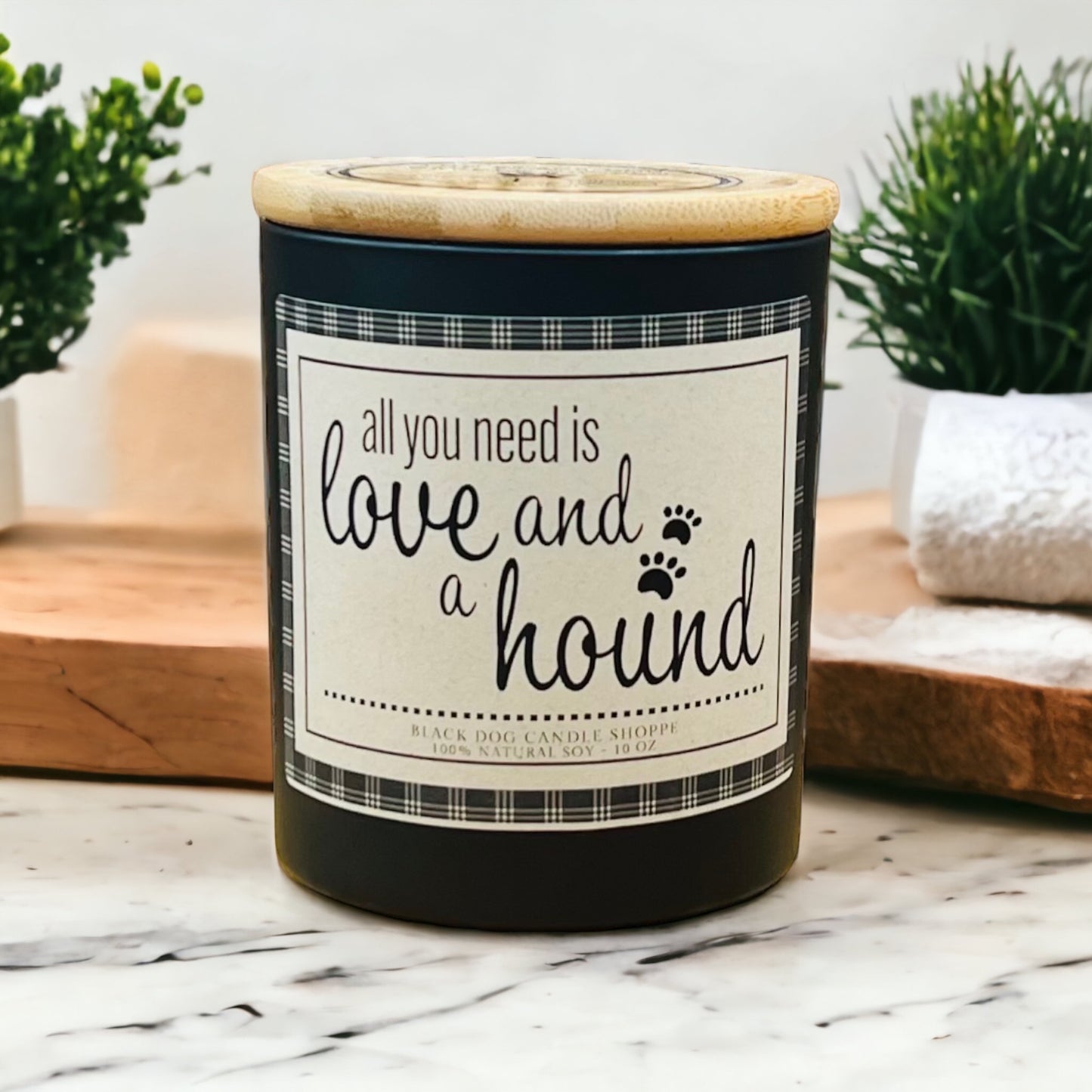 All You Need is Love and a Hound Dog Breed Candle