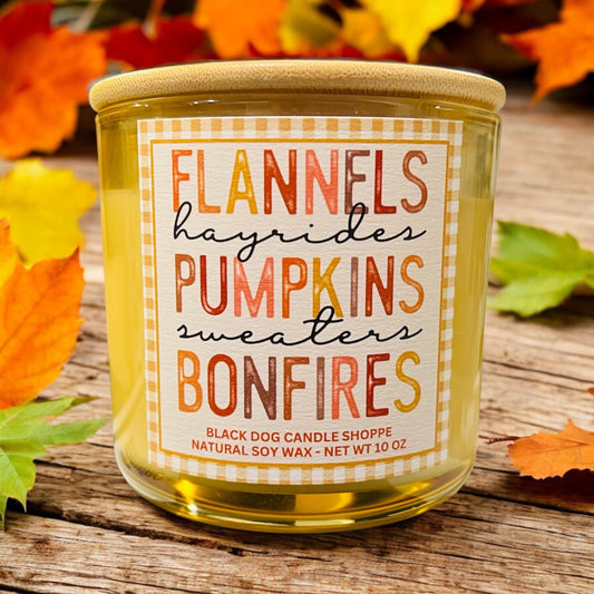 Flannels Pumpkins and Bonfires Candle