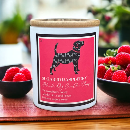 Sugared Raspberry Silhouette Candle