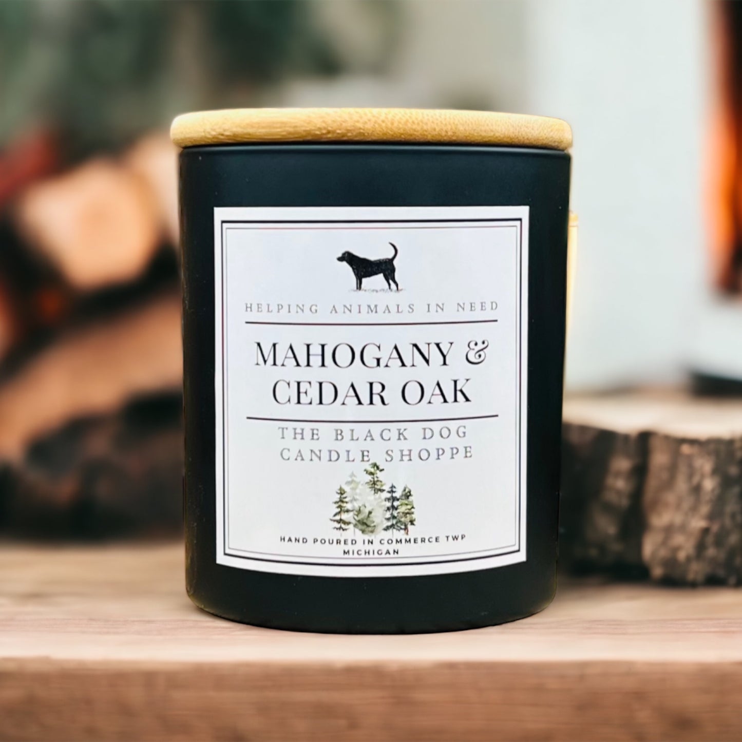 Mahogany Cedar Wood Classic Candle