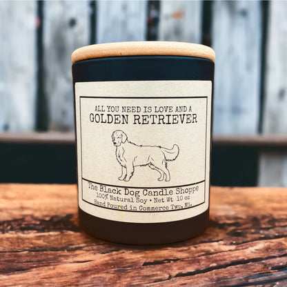 Golden Retriever Dog Breed Candle