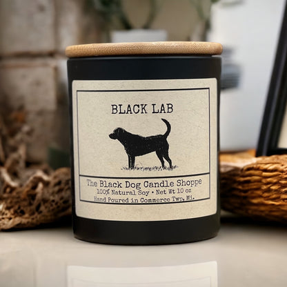 Black lab Dog Breed Candle