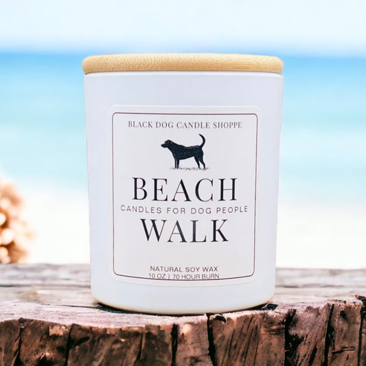 candles for dog people beach walk