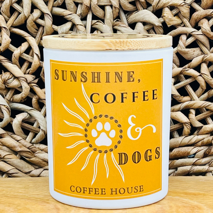 Sunshine, Coffee and Dogs Lover Candle