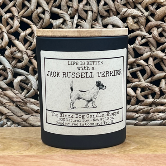 jack russell terrier candle 
