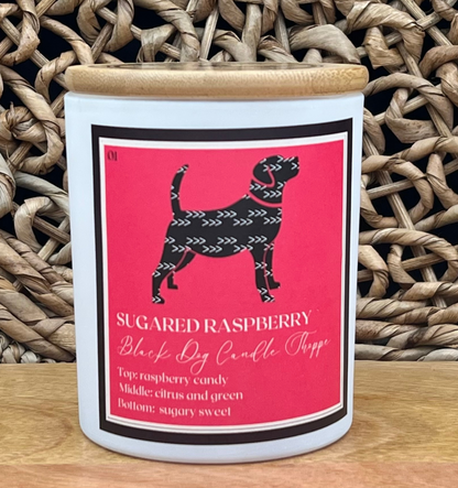 Sugared Raspberry Silhouette Candle