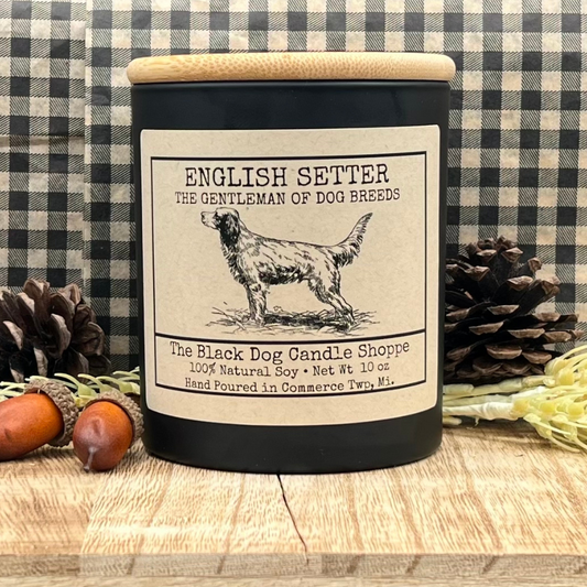 English Setter Dog Breed Candle